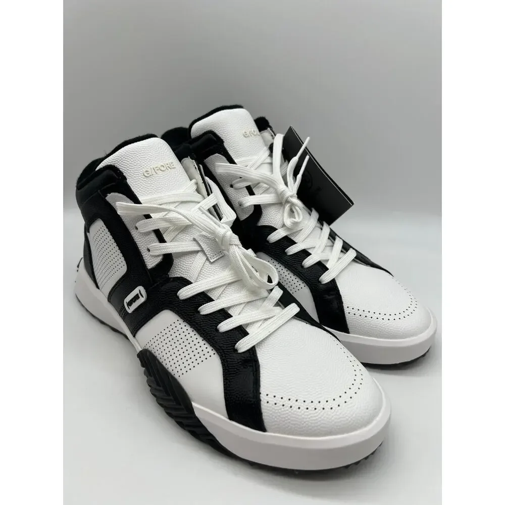 G/Fore G.112 Leather Mid-Top Street Shoe Black/White Men's Size 11.5 New